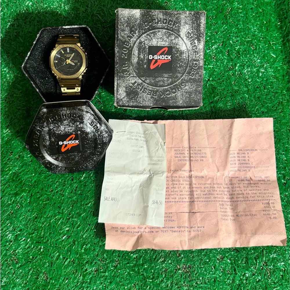 G-Shock Black and Gold Men's Watch